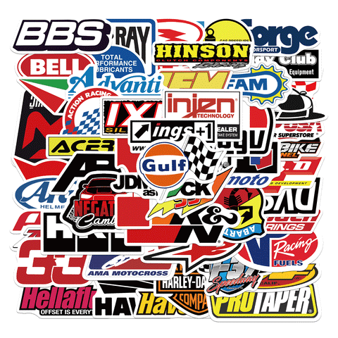 25/50PCS Motorsport Performance Sticker Collection