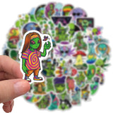 25/50PCS Little Green Men Character Stickers