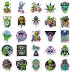 25/50PCS Little Green Men Character Stickers