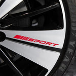 4Pcs DIY Reflective Wheel Auto Sport Racing Sticker Set