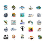 25/50PCS Bass Scout Fisherman Badge Sticker Collection