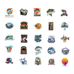 25/50PCS Bass Scout Fisherman Badge Sticker Collection