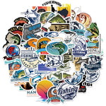 25/50PCS Bass Scout Fisherman Badge Sticker Collection
