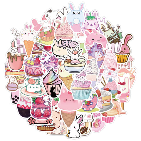 25/50PCS Neapolitan Cuddle Bunny Scrapbook Diary Sticker Collection