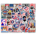 50Pcs Star Spangled Scrapbook Stickers