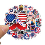 50Pcs Star Spangled Scrapbook Stickers