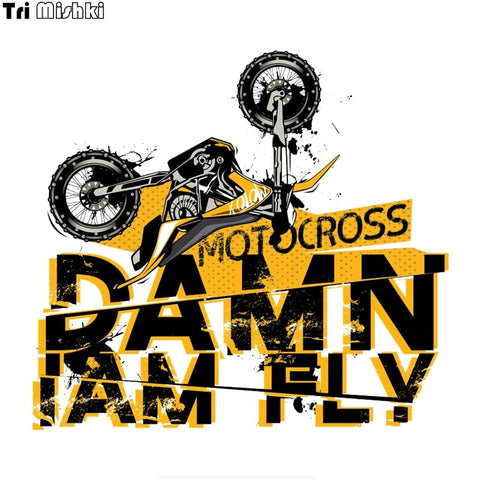 Fly I Am  Motocross Waterproof Decal 14x15.4cm