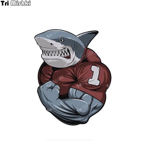 Tough Get Going Team Football Shark Decal